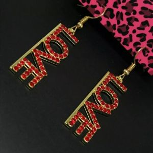 Red Hot 'Love' Earrings